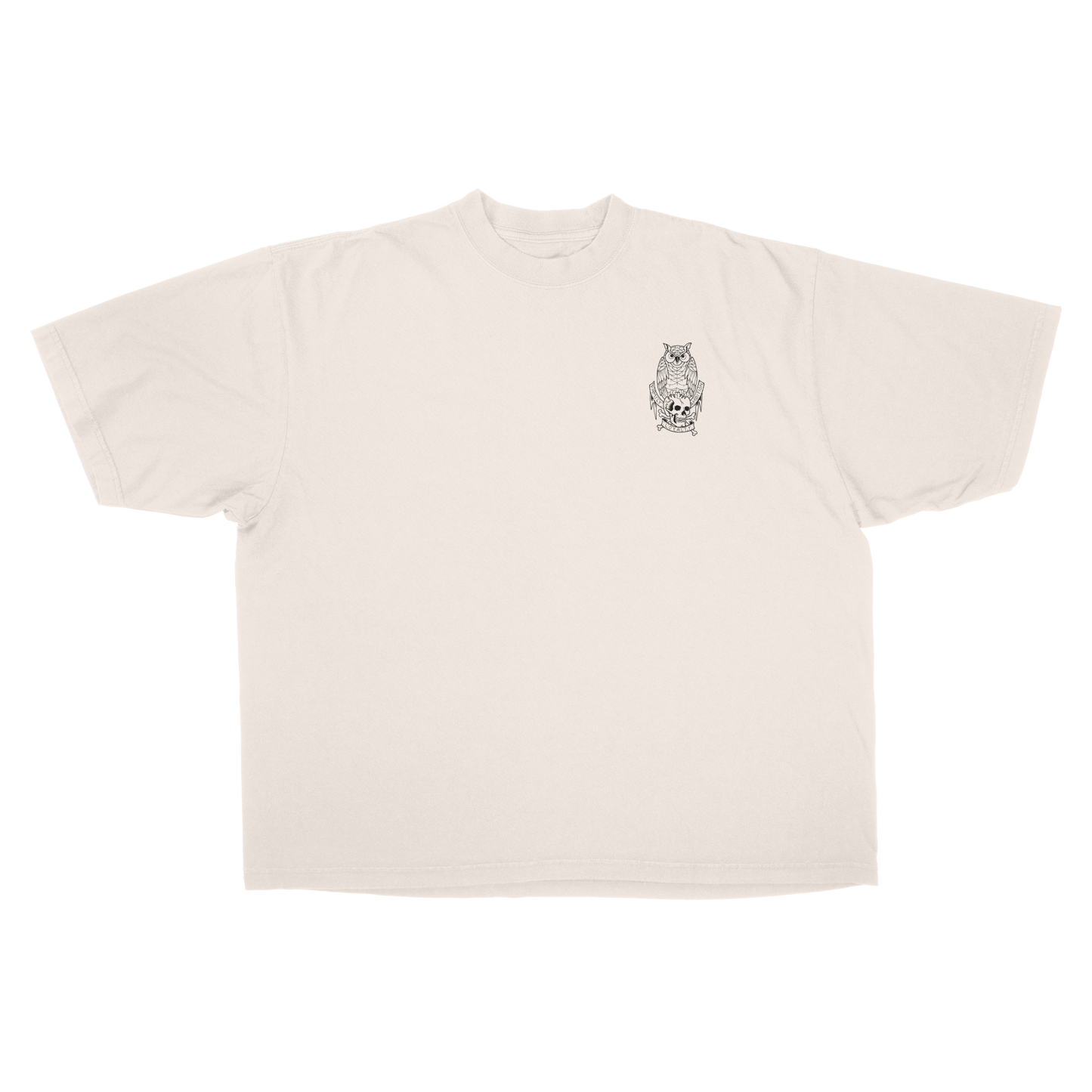 OWL ESSENTIAL 7.5 OZ MAX HEAVYWEIGHT GARMENT DROP SHOULDER TEE