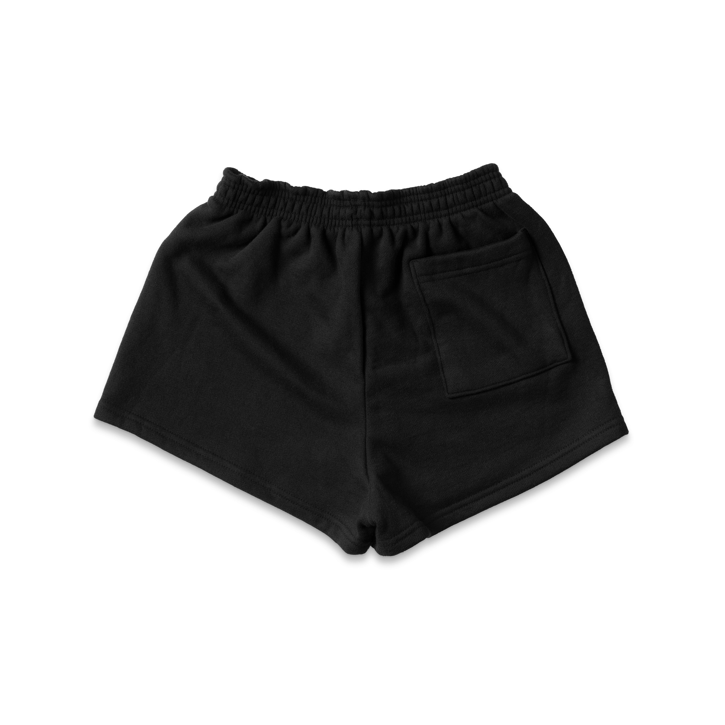 EMBROIDERED FLAME GARMENT DYE FLEECE SHORTS