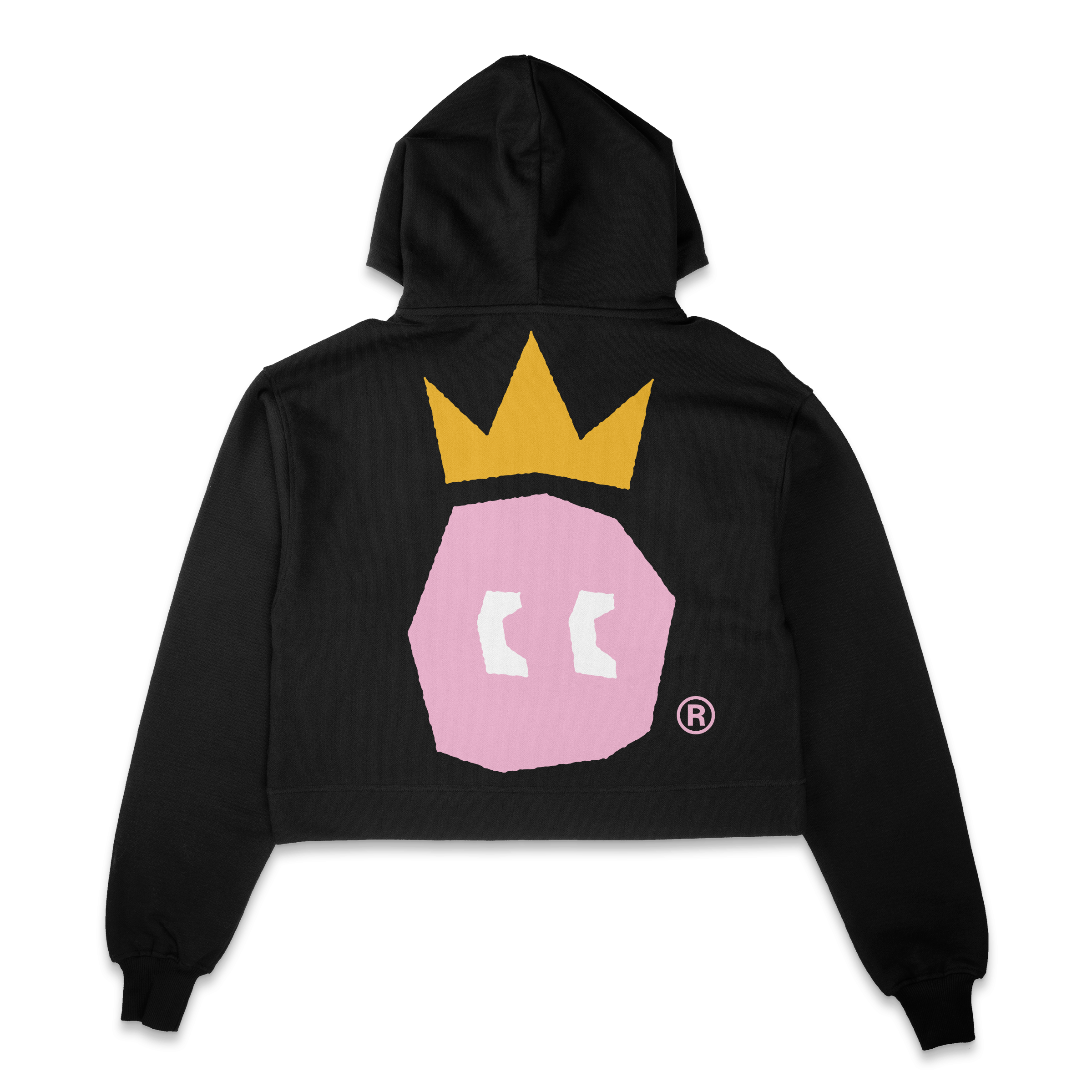 CROWN GARMENT DYE CROPPED HOODIE