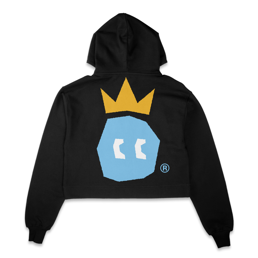 CROWN GARMENT DYE CROPPED HOODIE
