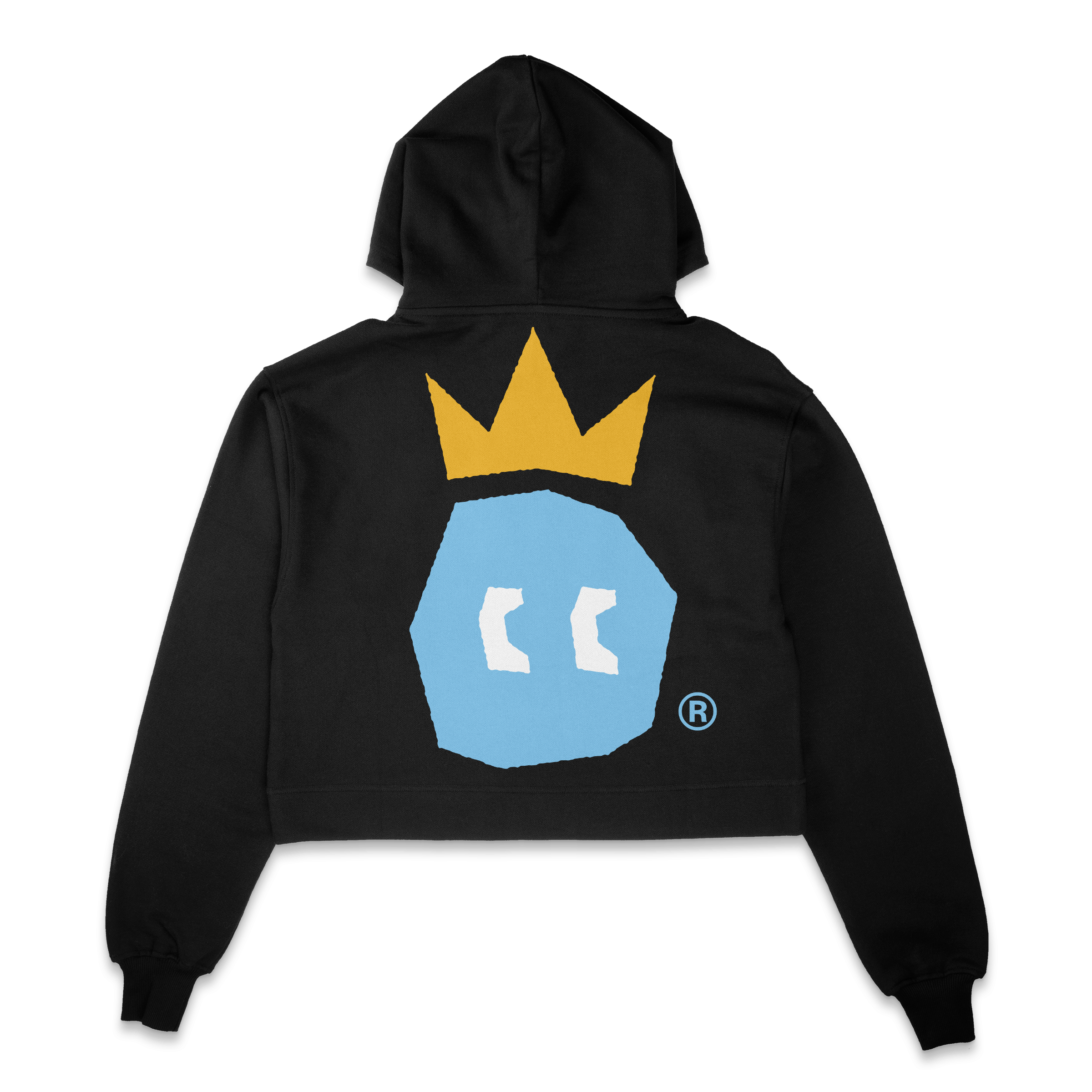 CROWN GARMENT DYE CROPPED HOODIE