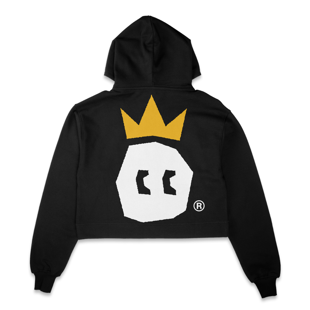 CROWN GARMENT DYE CROPPED HOODIE