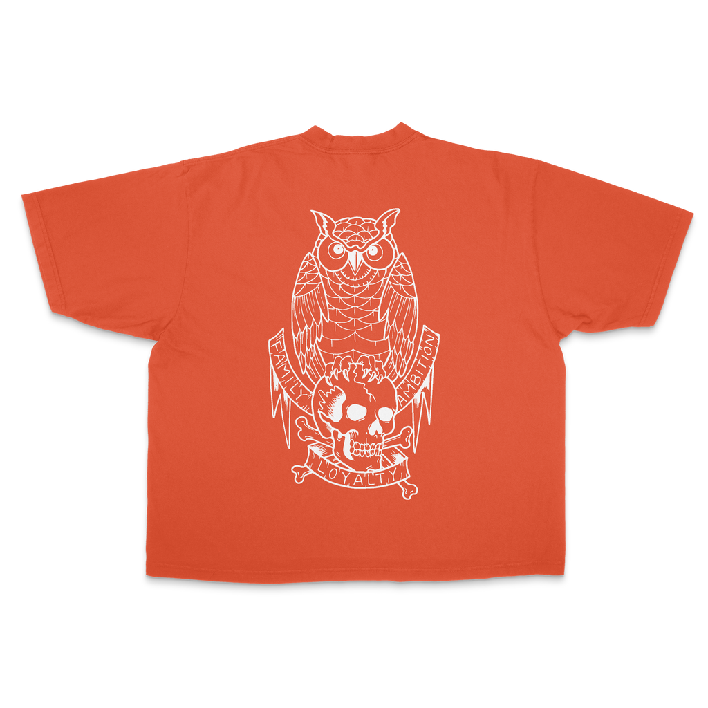 OWL ESSENTIAL 7.5 OZ MAX HEAVYWEIGHT GARMENT DROP SHOULDER TEE