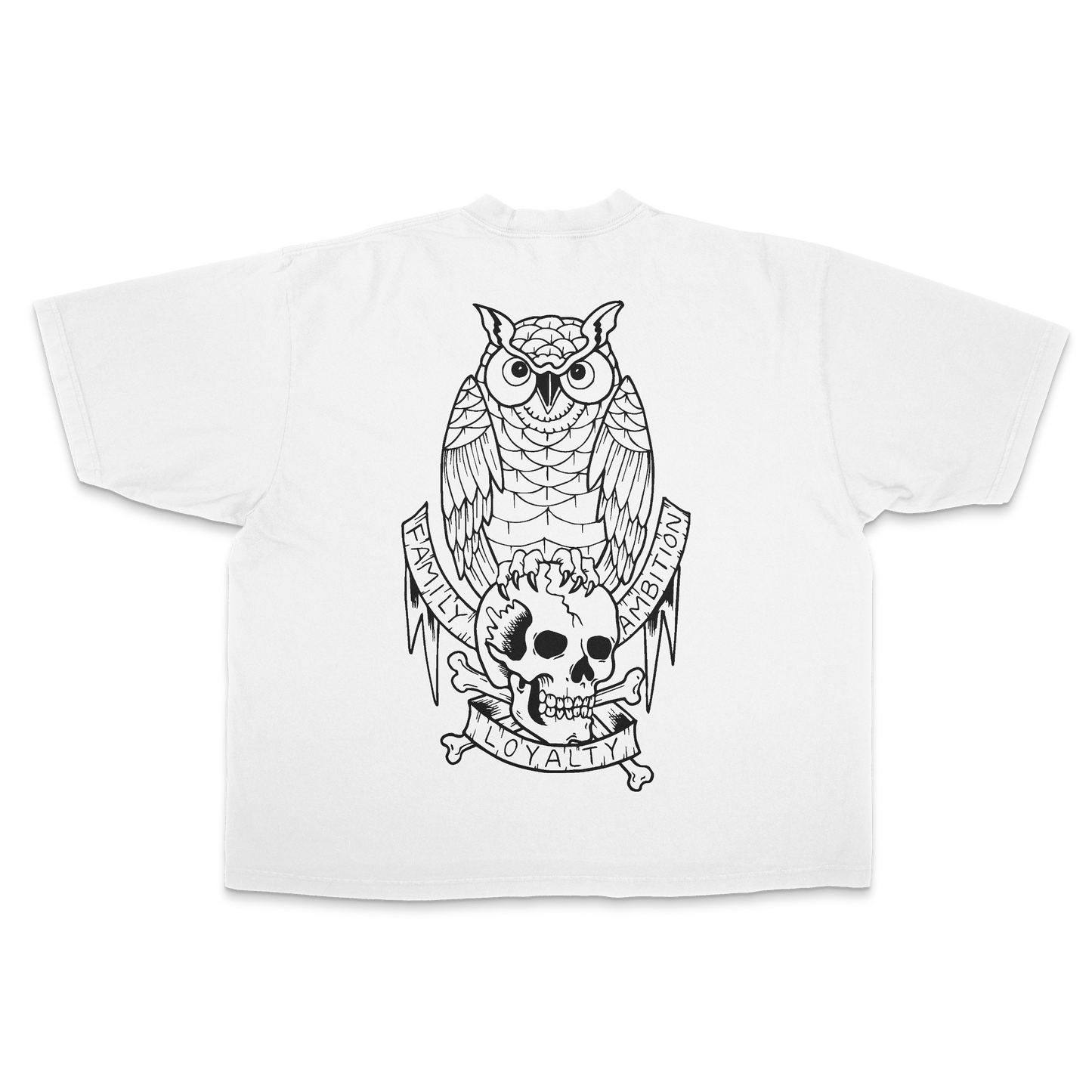 OWL ESSENTIAL 7.5 OZ MAX HEAVYWEIGHT GARMENT DROP SHOULDER TEE