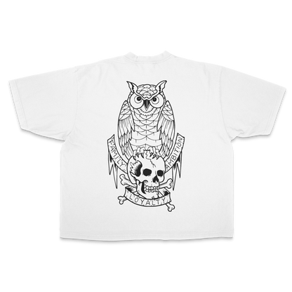 OWL ESSENTIAL 7.5 OZ MAX HEAVYWEIGHT GARMENT DROP SHOULDER TEE