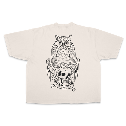 OWL ESSENTIAL 7.5 OZ MAX HEAVYWEIGHT GARMENT DROP SHOULDER TEE