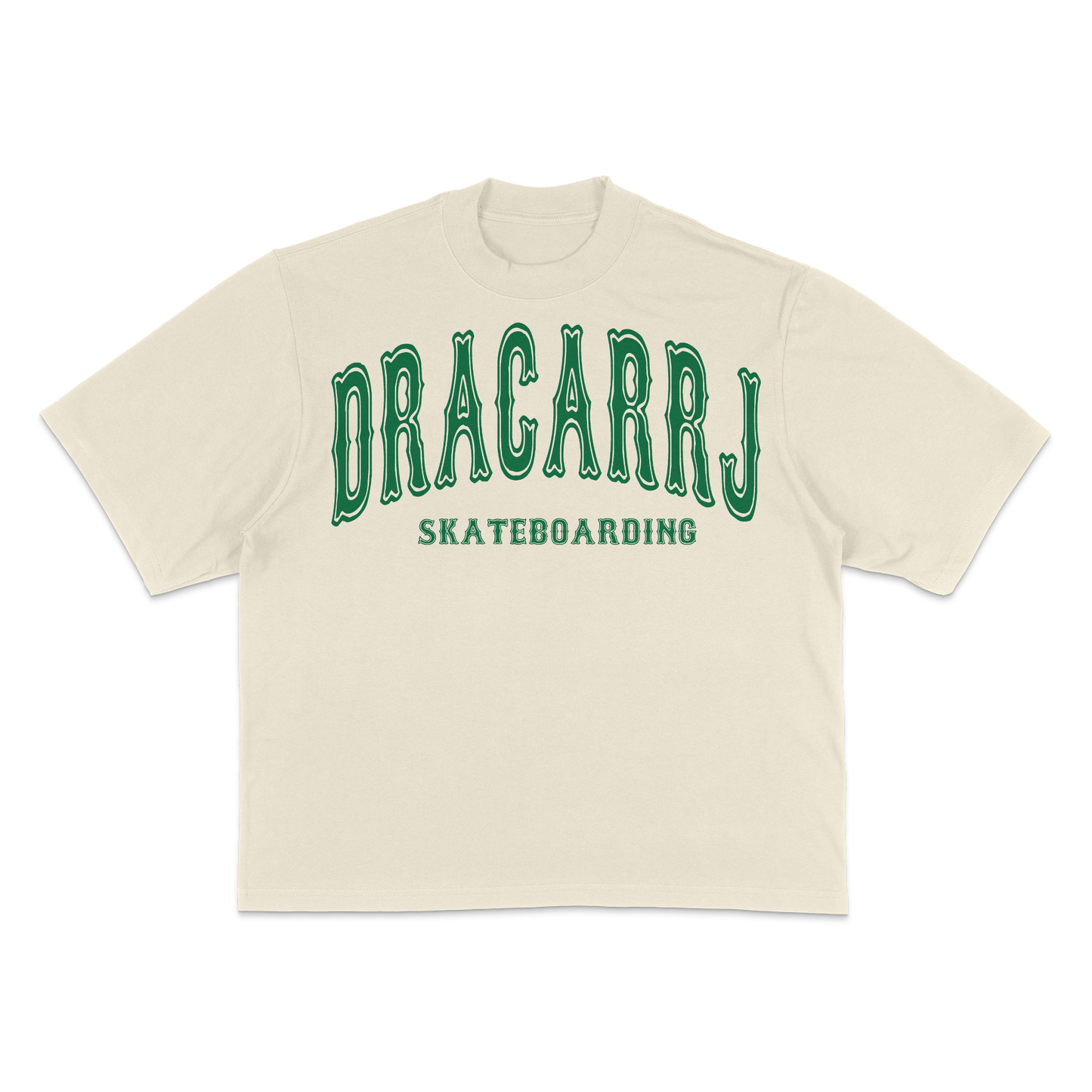 DRACARRJ SKATEBOARDING 7.5 HEAVYWEIGHT DROPSHOULDER TEE