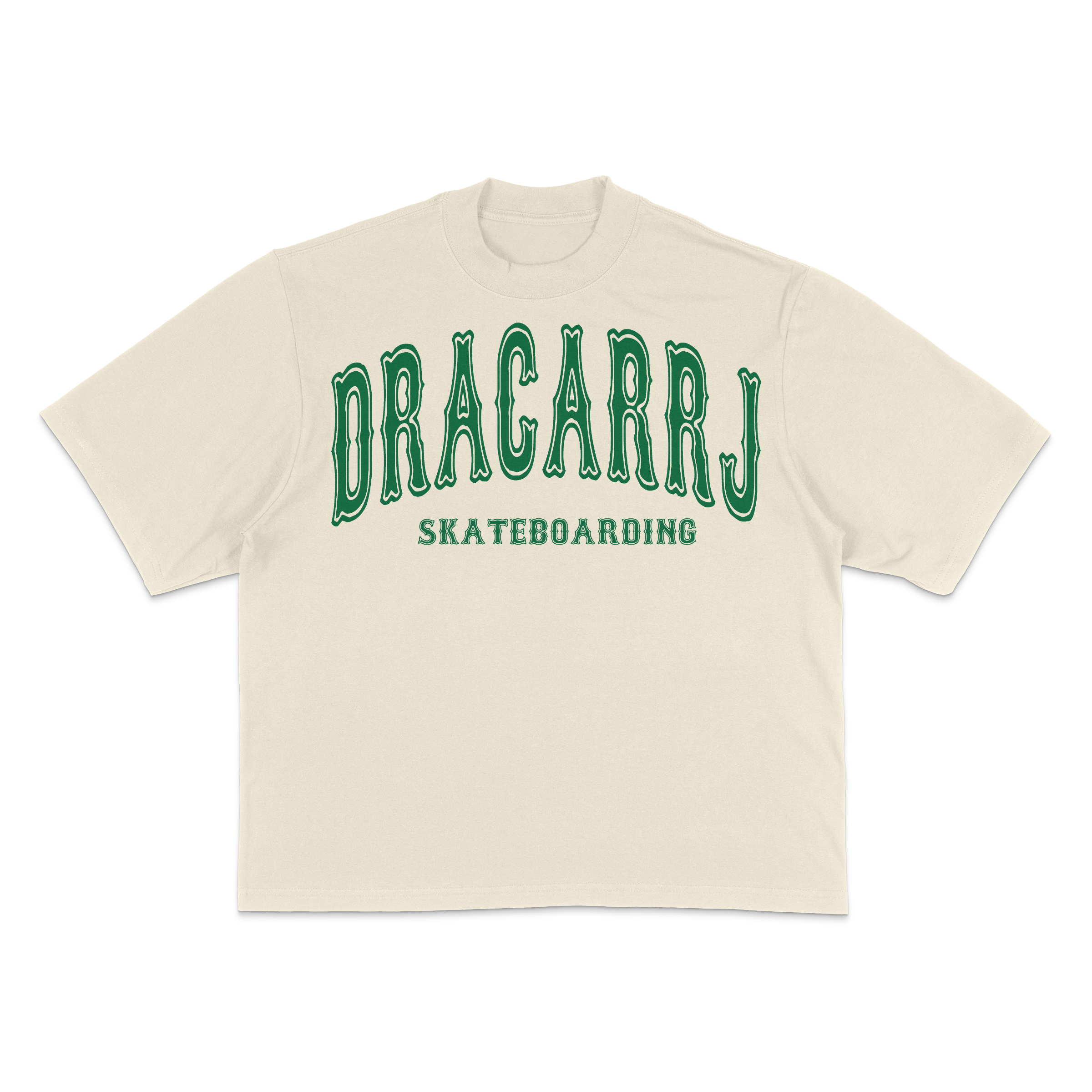 DRACARRJ SKATEBOARDING 7.5 HEAVYWEIGHT DROPSHOULDER TEE