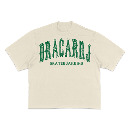 DRACARRJ SKATEBOARDING 7.5 HEAVYWEIGHT DROPSHOULDER TEE