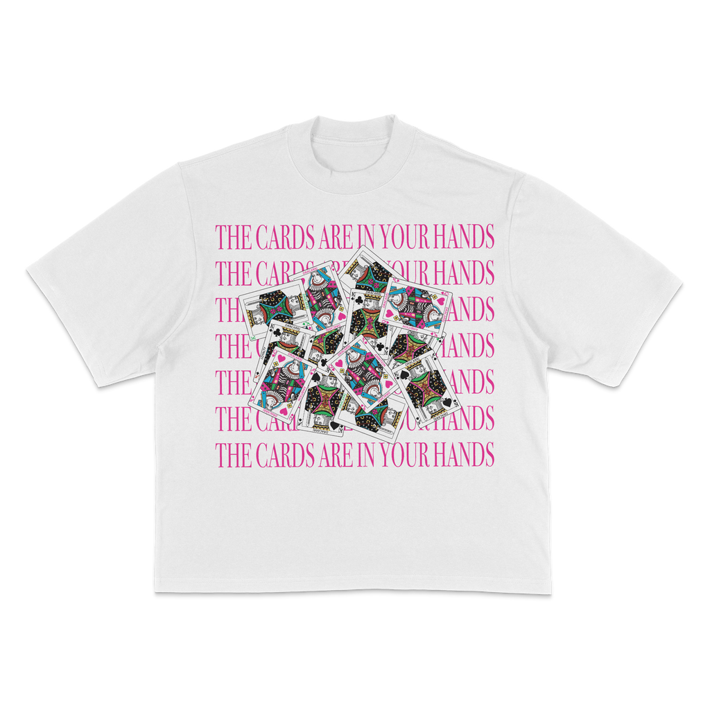 THE CARDS ARE IN YOUR HANDS 7.5 OZ HEAVYWEIGHT DROPSHOULDER TEE