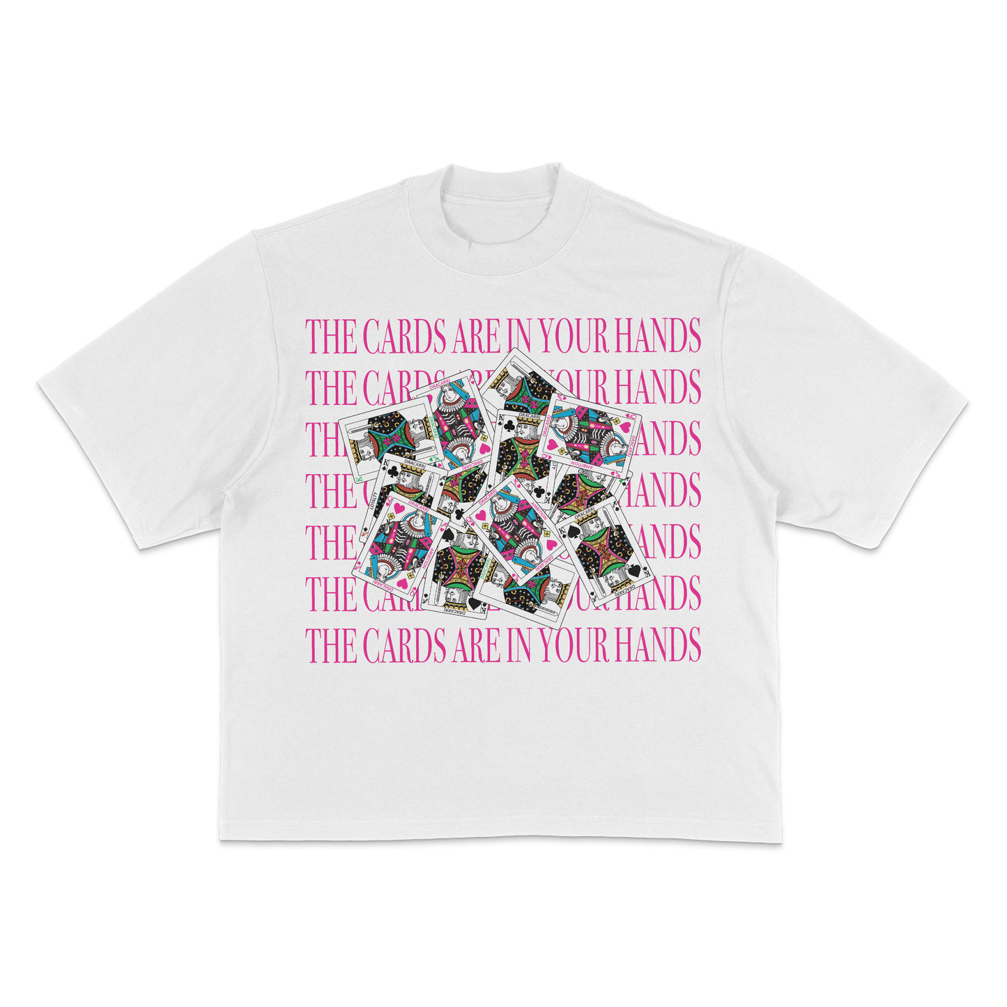 THE CARDS ARE IN YOUR HANDS 7.5 OZ HEAVYWEIGHT DROPSHOULDER TEE