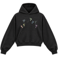 butterfly cropped hoodie black front