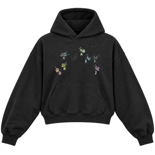 BUTTERFLY CROPPED HOODIE