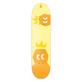 DRACARRJ Crown skateboard deck in orange, bottom graphic