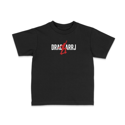 DRACARRJ AIR DRACARRJ 6.0 oz kids tee in Black, front