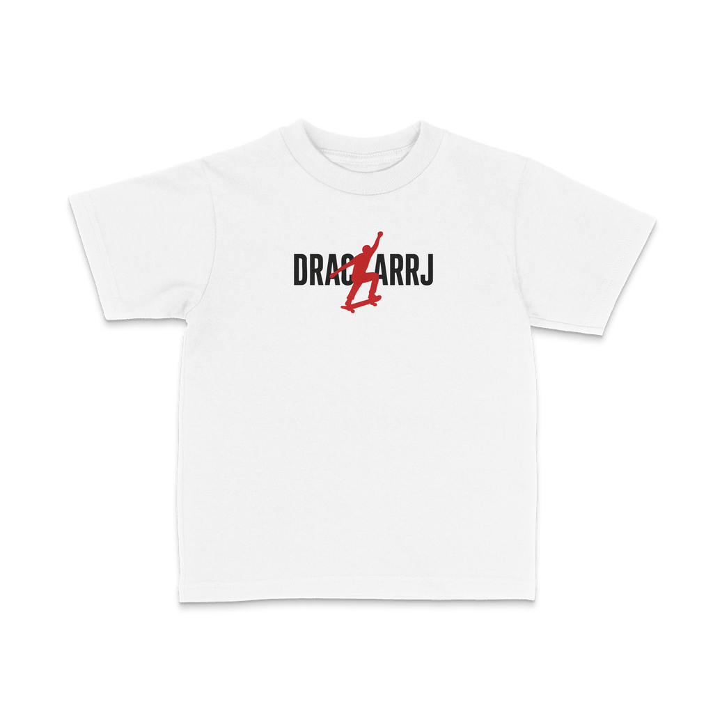 DRACARRJ AIR DRACARRJ 6.0 oz kids tee in White, front