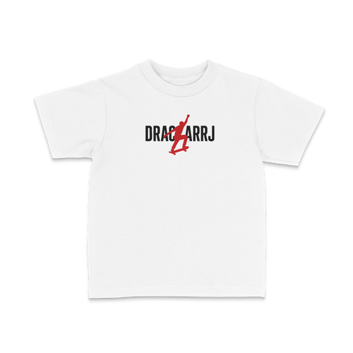 DRACARRJ AIR DRACARRJ 6.0 oz kids tee in White, front