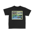 DRACARRJ AMERICAN ALLIGATOR 6.0 oz kids tee in Black, front
