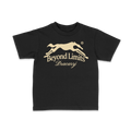 DRACARRJ BEYOND LIMITS 6.0 oz kids tee in Black, front