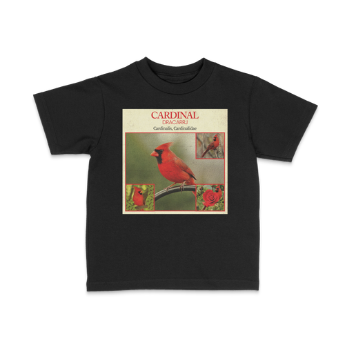 DRACARRJ CARDINAL 6.0 oz kids tee in Black, front