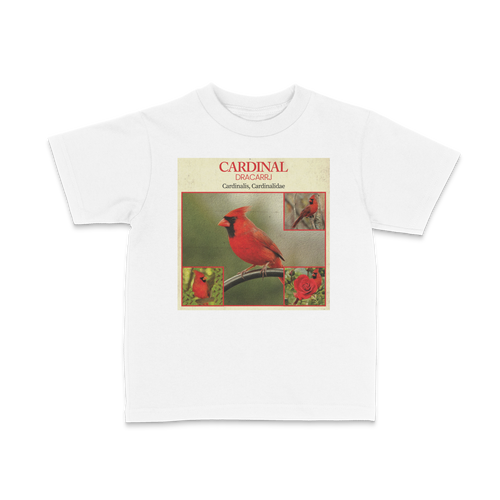 DRACARRJ CARDINAL 6.0 oz kids tee in White, front