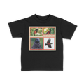 DRACARRJ DRACULA PARROT 6.0 oz kids tee in Black, front