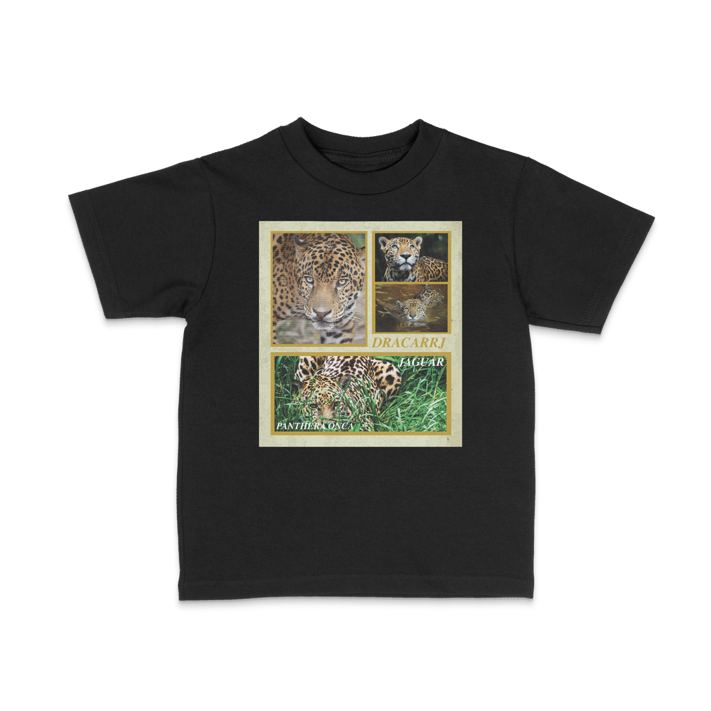 DRACARRJ JAGUAR 6.0 oz kids tee in Black, front