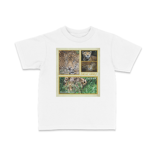 DRACARRJ JAGUAR 6.0 oz kids tee in White, front