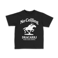 DRACARRJ NO CEILING 6.0 oz kids tee in Black, front