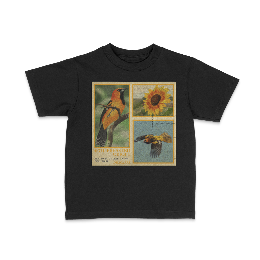 DRACARRJ ORIOLE 6.0 oz kids tee in Black, front