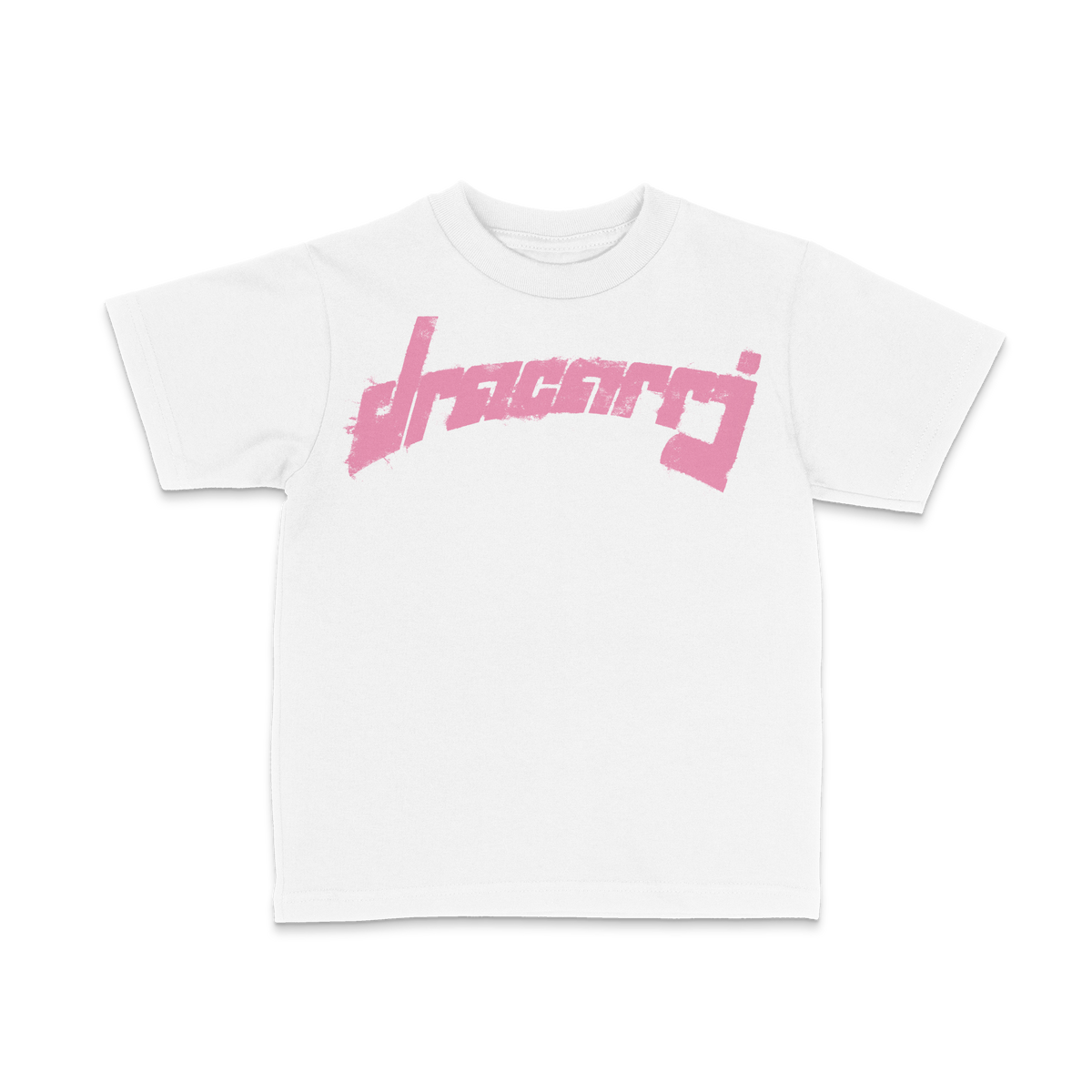 DRACARRJ TAGGED 6.0 oz kids tee in White, front