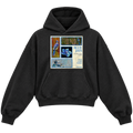 BLUE JAY CROPPED HOODIE — black — front