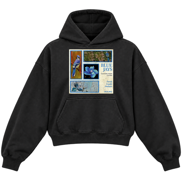 BLUE JAY CROPPED HOODIE