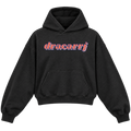 PEACHY CROPPED HOODIE — black — front