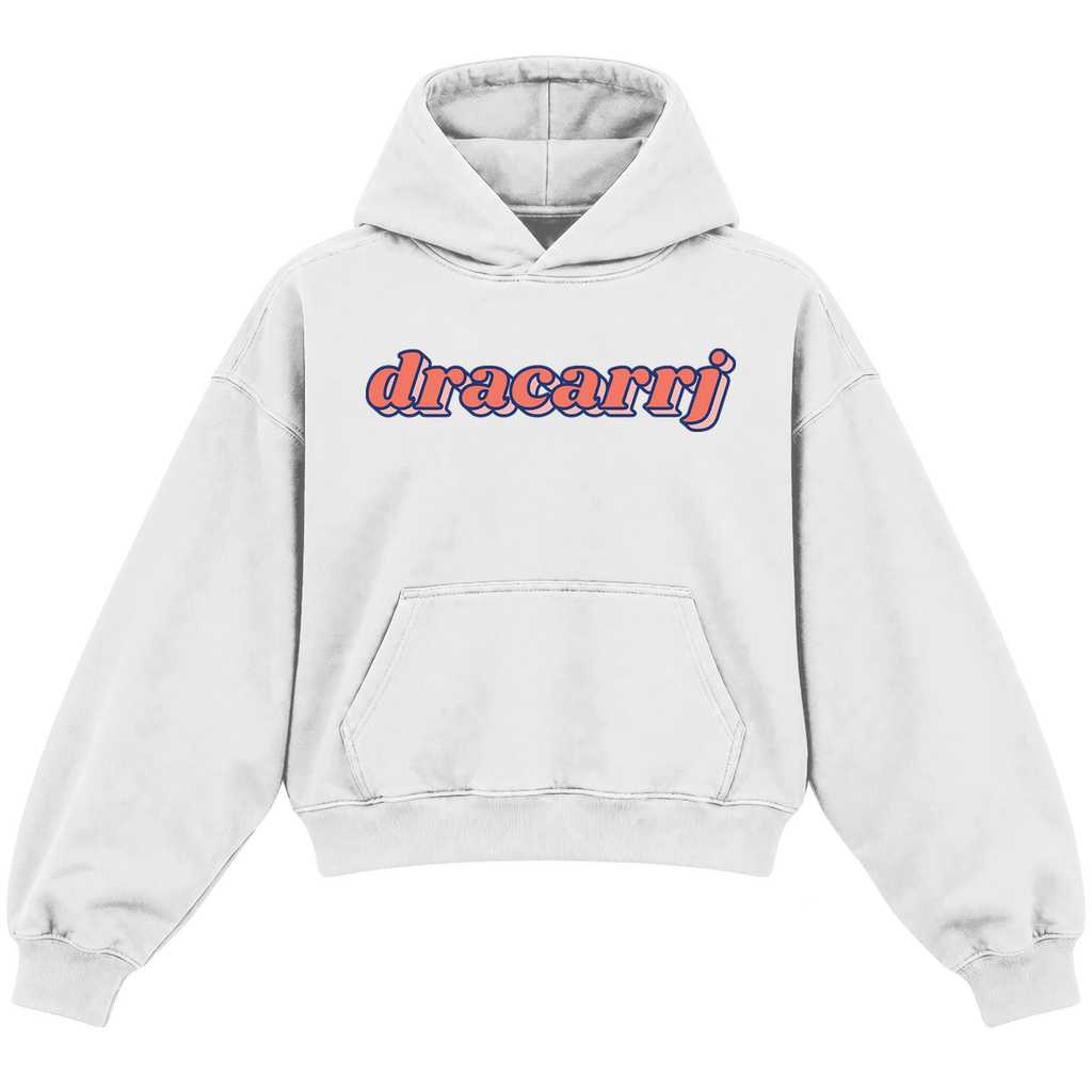 PEACHY CROPPED HOODIE — heather-white — front