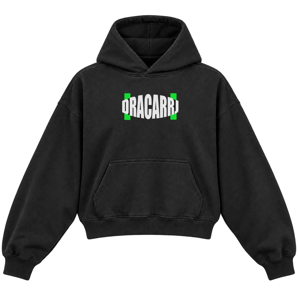 SK8 CROPPED HOODIE — black — front