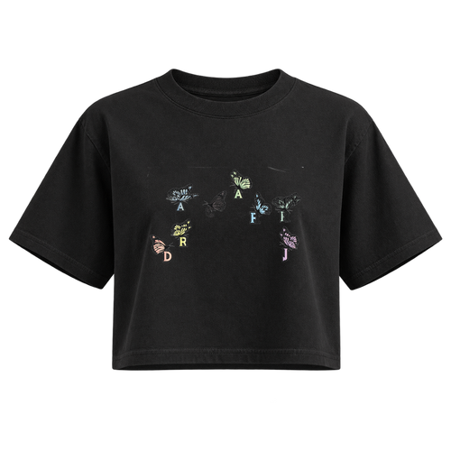 butterfly womens crop black front