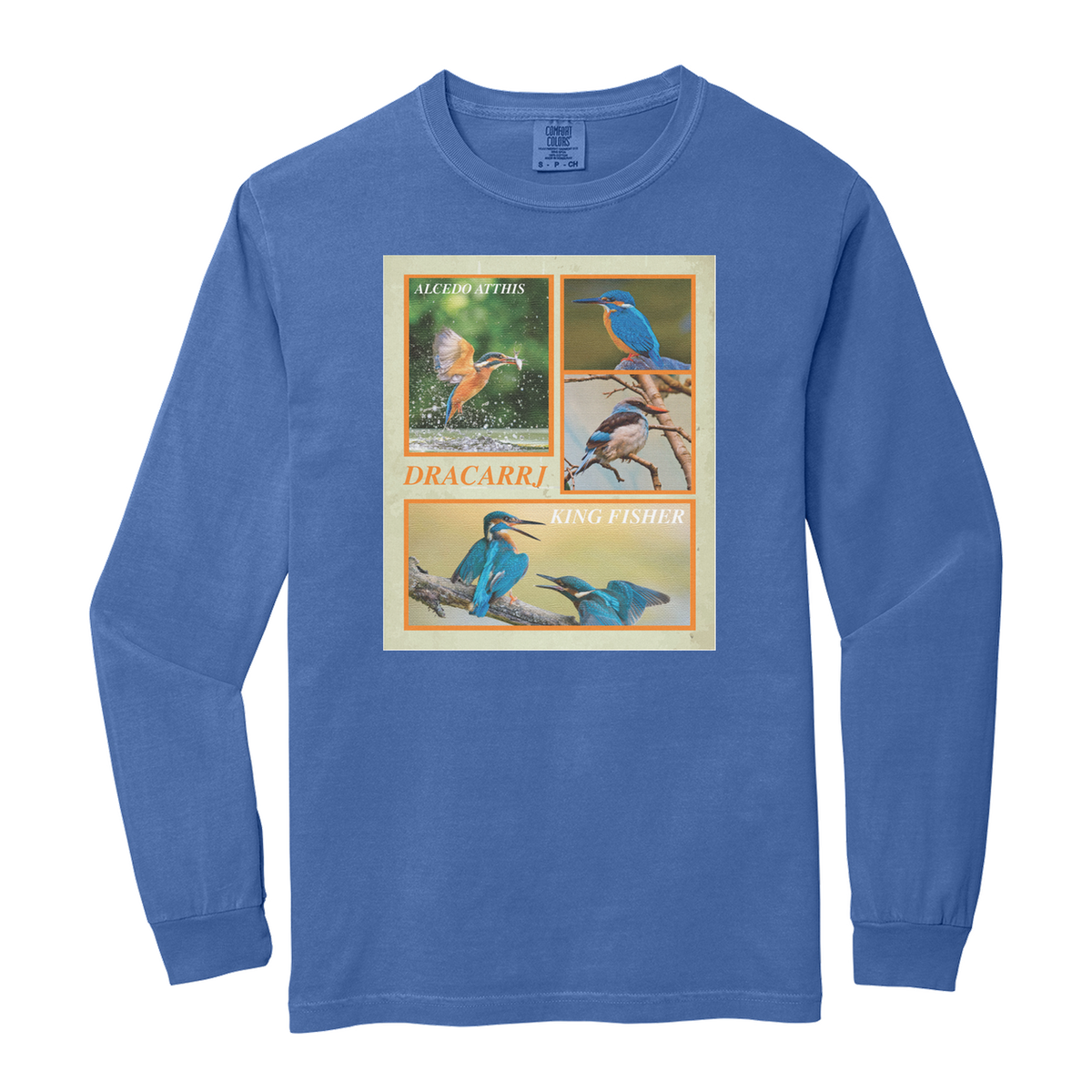 kingfisher comfort colors 6014 floblue front