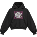 cards black front cropped hoodie
