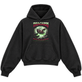 kraken black front cropped hoodie