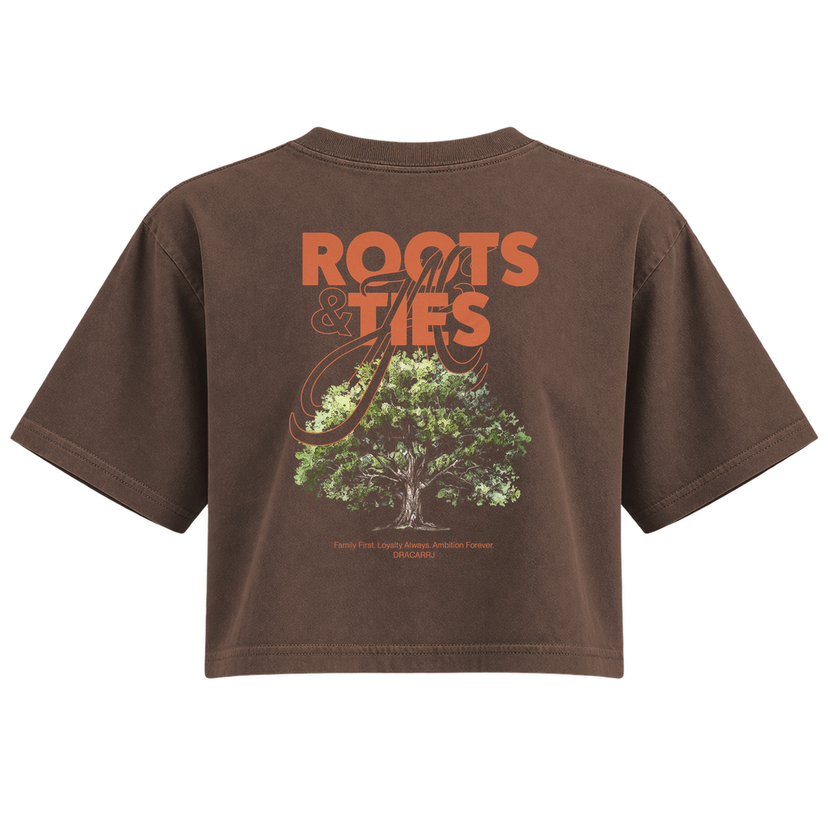 roots and ties womens crop mocha back
