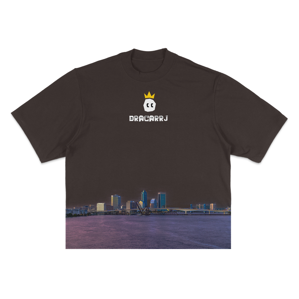 Dracarrj Scene Collection 7.5oz heavyweight tee in Off-Black