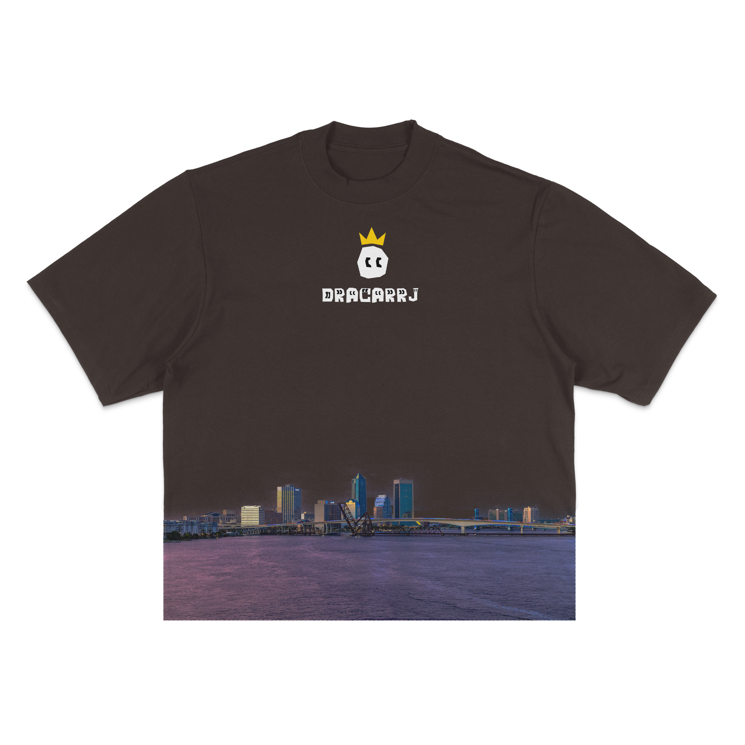 Dracarrj Scene Collection 7.5oz heavyweight tee in Off-Black
