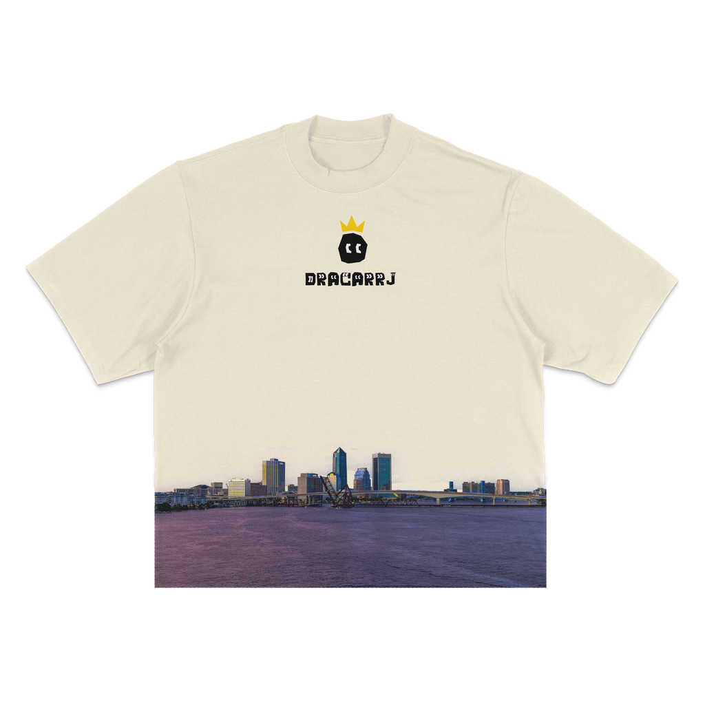 Dracarrj Scene Collection 7.5oz heavyweight tee in Off-White