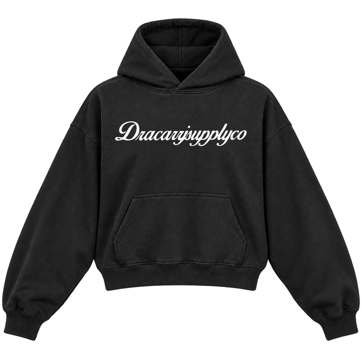 og text cropped hoodie black front