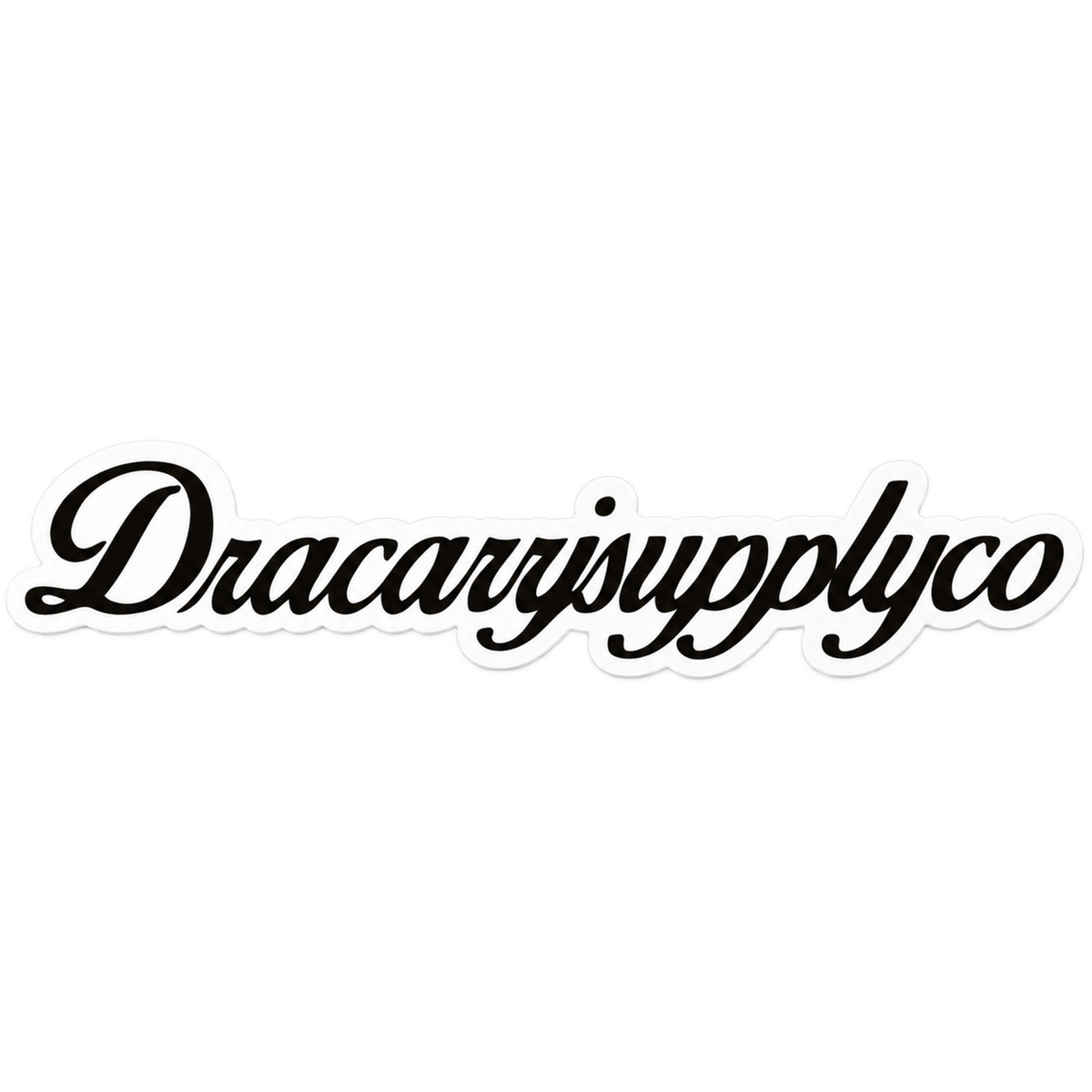 DRACARRJSUPPLYCO TEXT STICKER